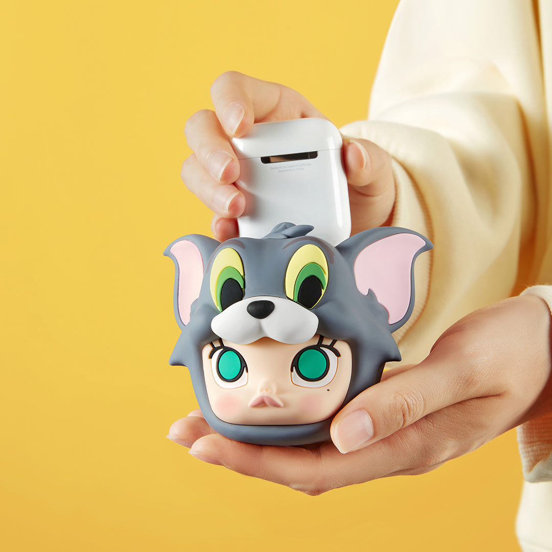POP MART Molly x Warner Bros. 100th Anniversary Series Tom & Jerry Earphone Case - Cute Cartoon Design for iPhone & Android Phones - Perfect for Travel, School & Daily Use