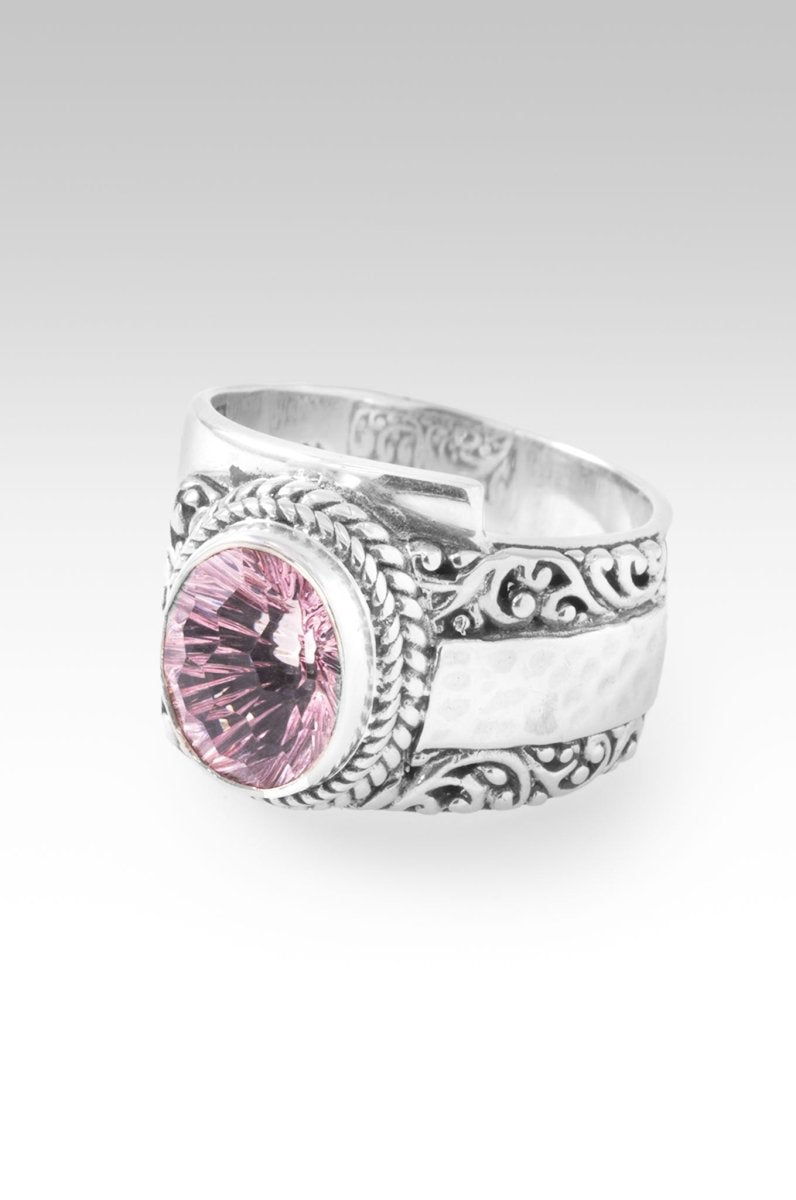 Graceful Serenity Ring - Pink Cashmere Mystic Quartz Jewelry for Women | Elegant & Dainty Crystal Ring | Perfect for Weddings, Anniversaries & Special Occasions