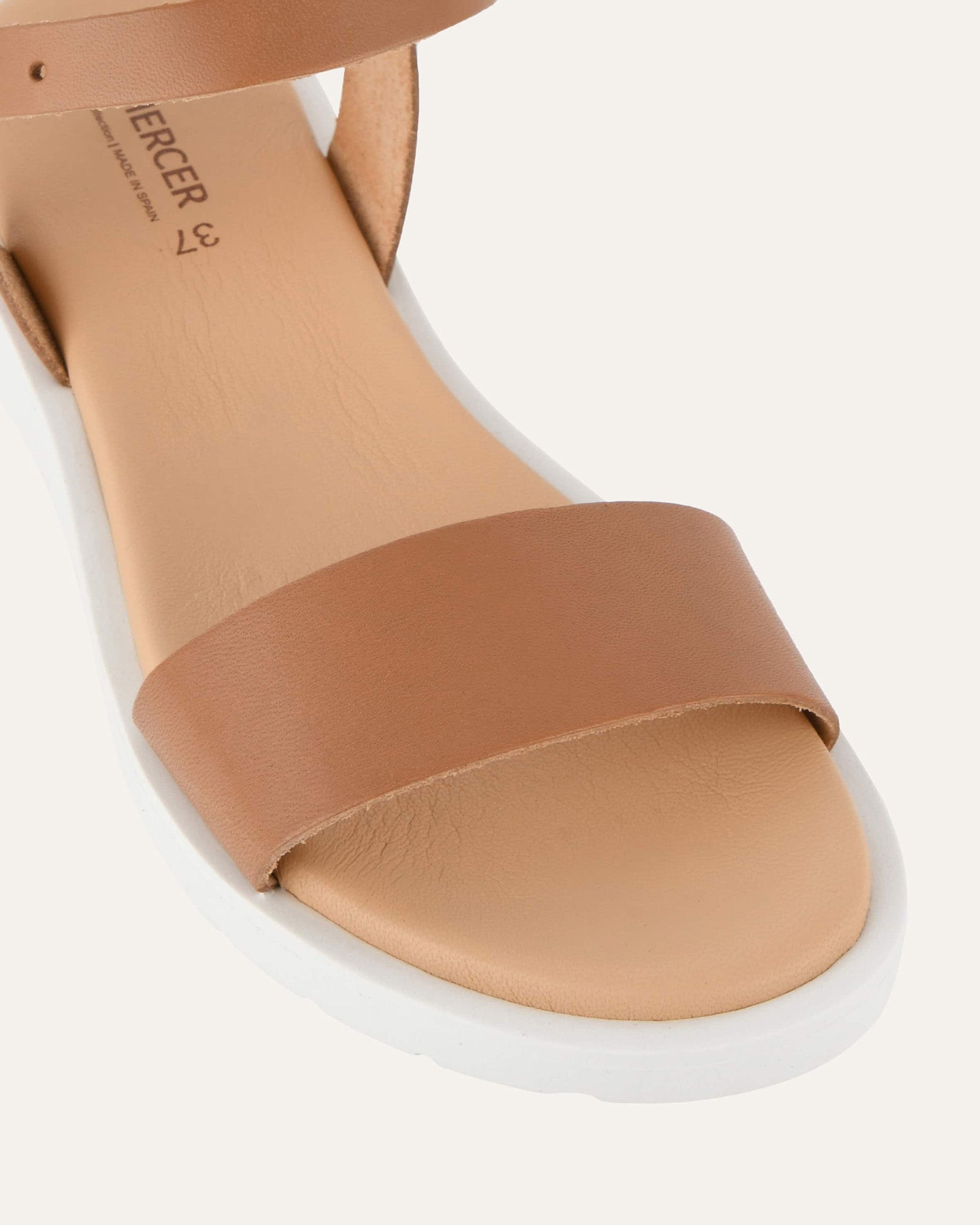 ROBIN Flat Sandals for Women - Tan Leather Comfortable Slides | Perfect for Beach, Vacation & Summer Outfits