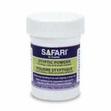 Safari Styptic Powder for Dogs & Cats - .5oz First Aid Solution for Minor Cuts & Nail Bleeding - Essential Pet Grooming & Wound Care Supply