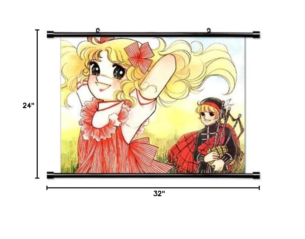 Candy Candy Anime Fabric Wall Poster 32x24 Inches for Home Decor