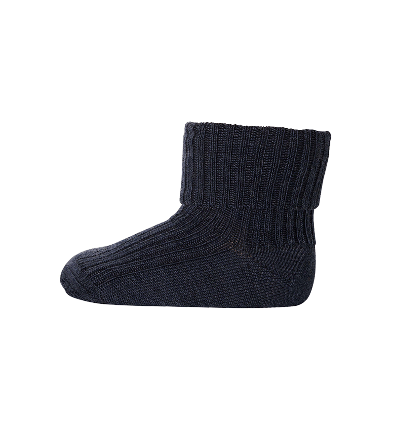Premium Denim Melange Wool Rib Socks by MP Denmark - Warm & Comfortable Winter Socks for Men & Women - Perfect for Hiking, Outdoor Activities & Cold Weather Fashion