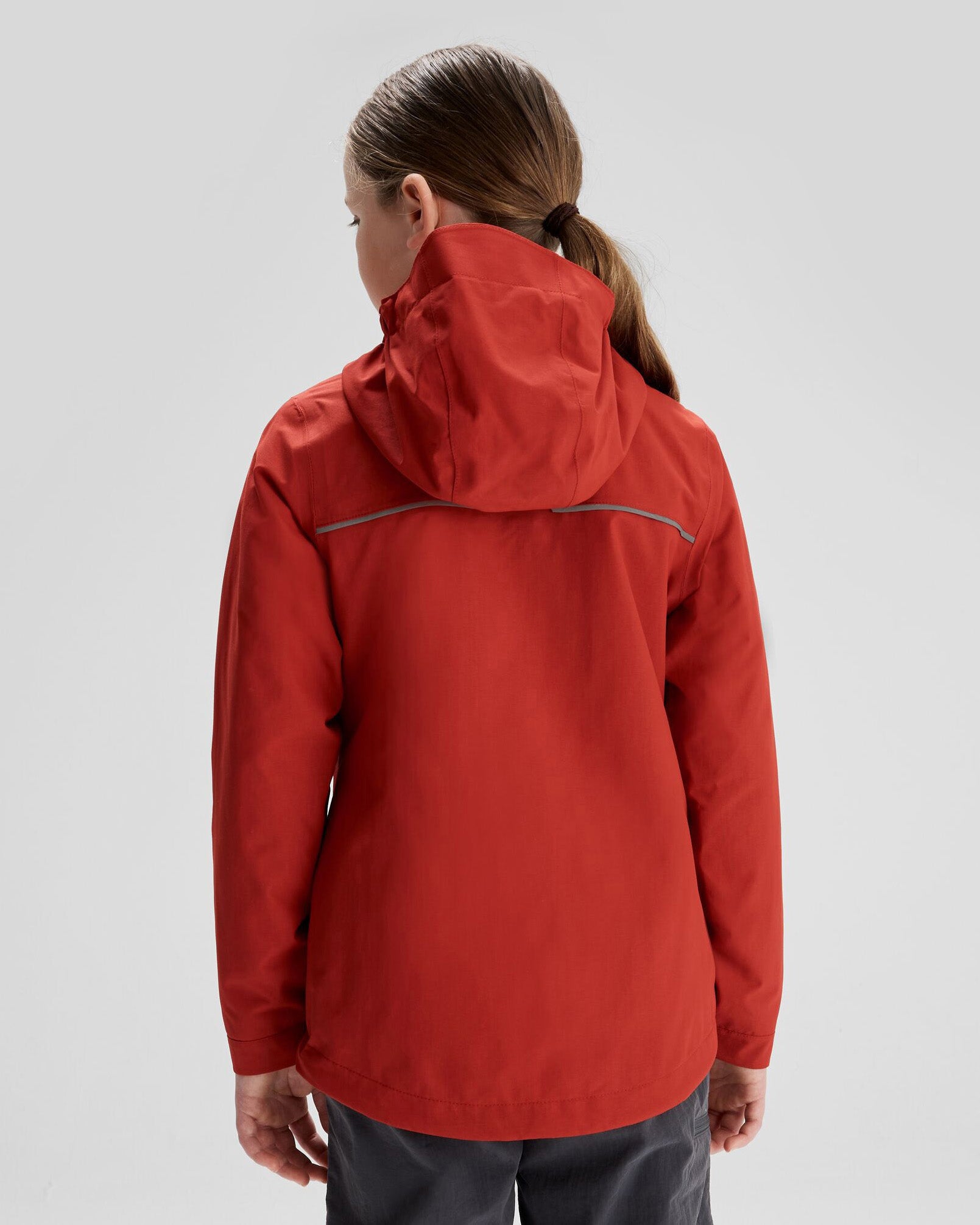 Andulo 2 Layer Waterproof Rain Jacket for Girls - Spicy Chilli Pepper Red | Lightweight Windbreaker for Outdoor Play, School & Rainy Day Adventures