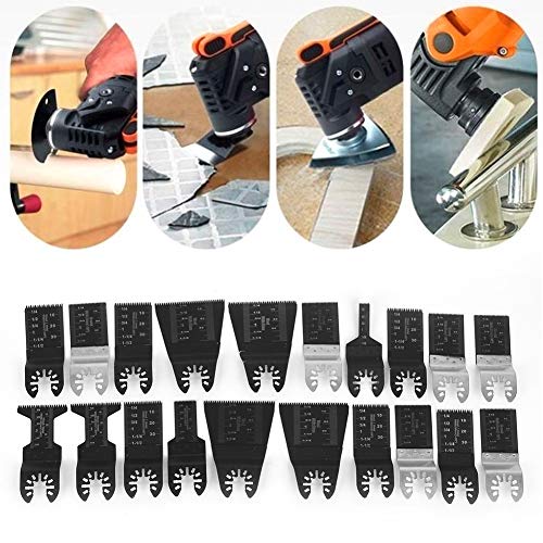 Oscillating Multi Tool Blades Kit - 20Pcs for Wood, Metal & Plastic Cutting - DIY & Workshop Use