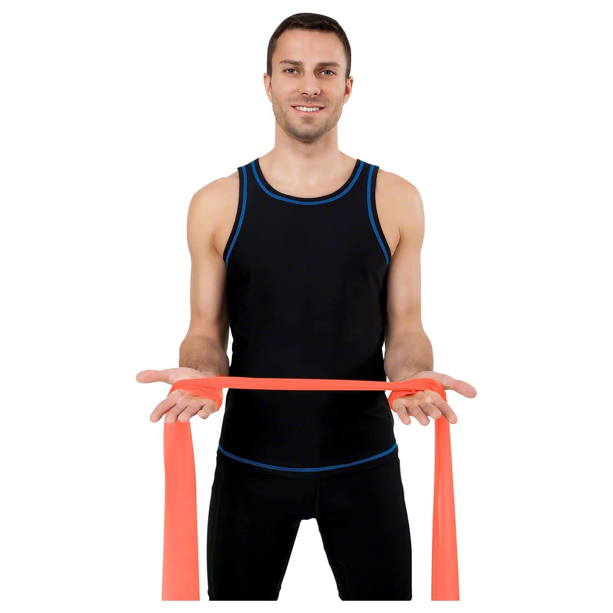 Extra Light Level 1 Peach Resistance Bands - 50 Yard/46 Meter Latex Exercise Bands for Strength Training, Physical Therapy & Home Workouts | Perfect for Pilates, Core Exercises & Rehab
