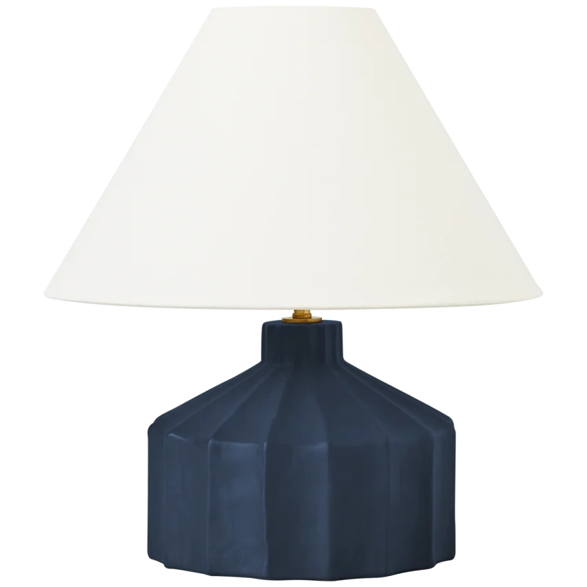 Santa Fe Table Lamp - Modern Southwestern Style Nightstand Lamp for Bedroom, Living Room & Office - Warm White LED Light with Wood Base & Fabric Shade