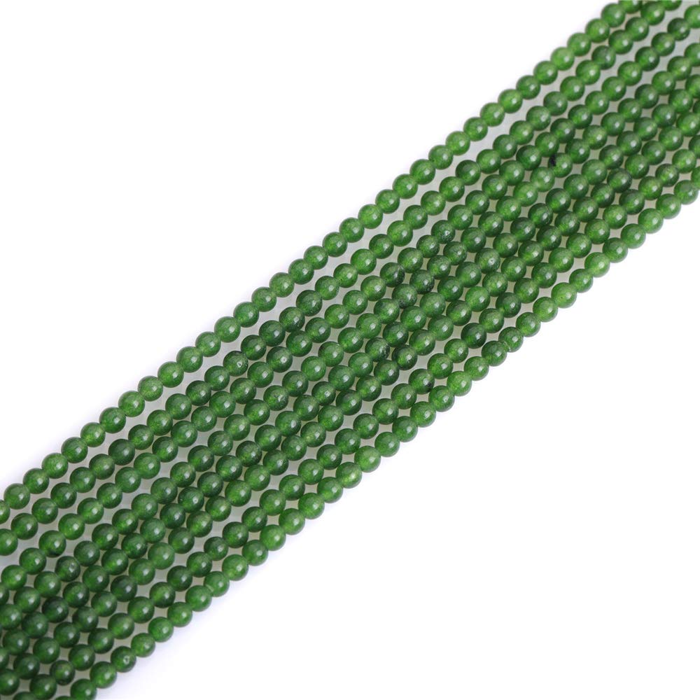 3mm Genuine Taiwan Jade Spacer Beads - 15