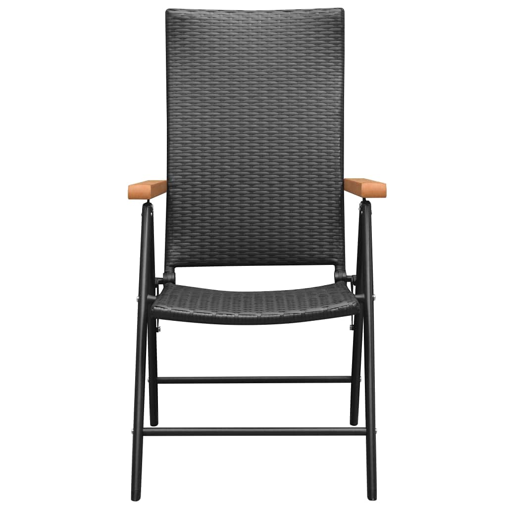 Outdoor Patio Furniture Set 3-Piece - Black & Brown Garden Conversation Set for Lawn, Backyard & Poolside | Durable Patio Dining Set | Perfect for Outdoor Entertaining & Relaxation