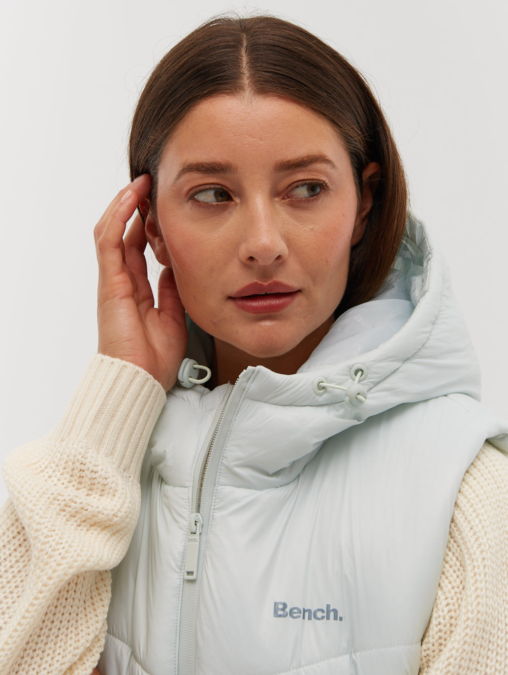 Illy Women's Longline Chevron Puffer Vest - Lightweight Quilted Down Alternative Jacket for Outdoor Hiking, Travel & Winter Fashion