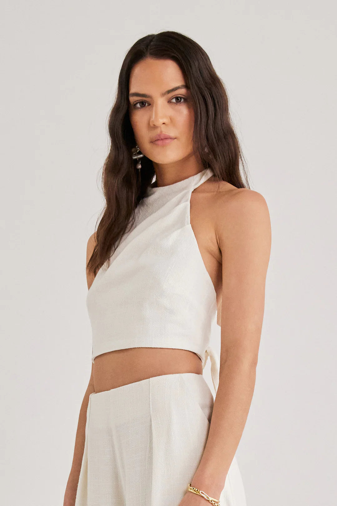 Ayla Crop Top Women's Fashion White Short Sleeve T-Shirt for Summer Outfits, Casual Wear, and Street Style