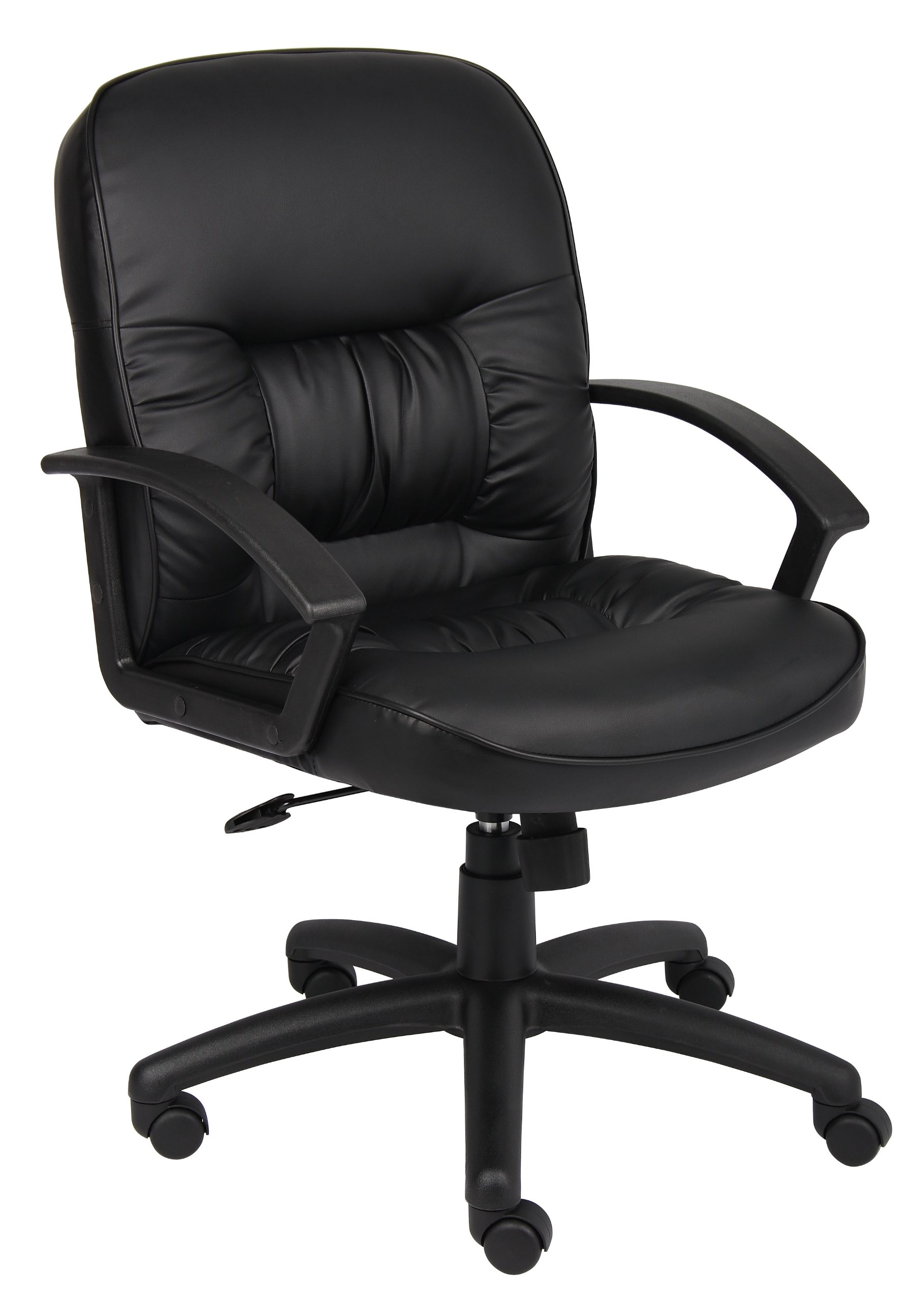 Premium Executive Office Chair - Ergonomic High Back Leather Chair for Home & Business Use - Adjustable Swivel Task Chair with Lumbar Support - Ideal for Long Hours of Comfortable Seating (Black)