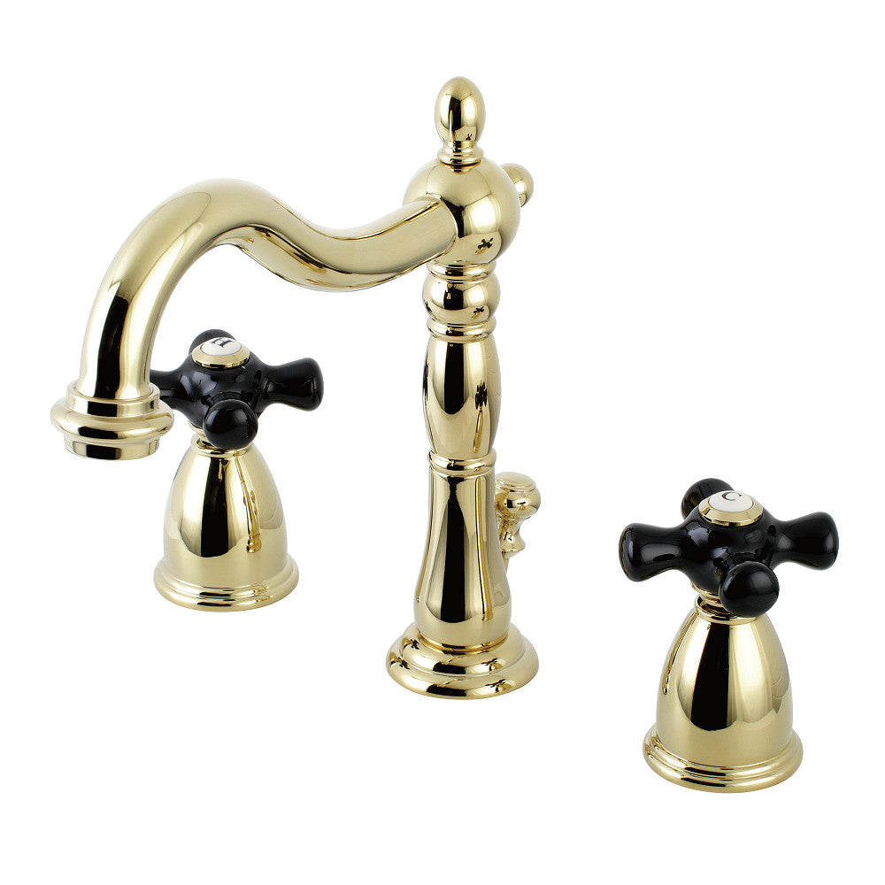 Kingston Brass KB1978PKX Duchess Widespread Bathroom Faucet with Plastic Pop Up Drain - Elegant 8