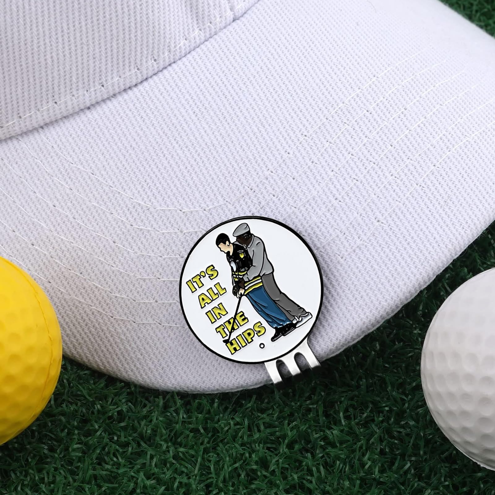 **JOLINTAL 3-Pack Magnetic Golf Ball Markers with Hat Clip – Funny Golf Gifts for Men & Women – Perfect Golf Accessories for Players & Ball Lovers (Ideal for Tournaments, Practice, and Casual Play)**