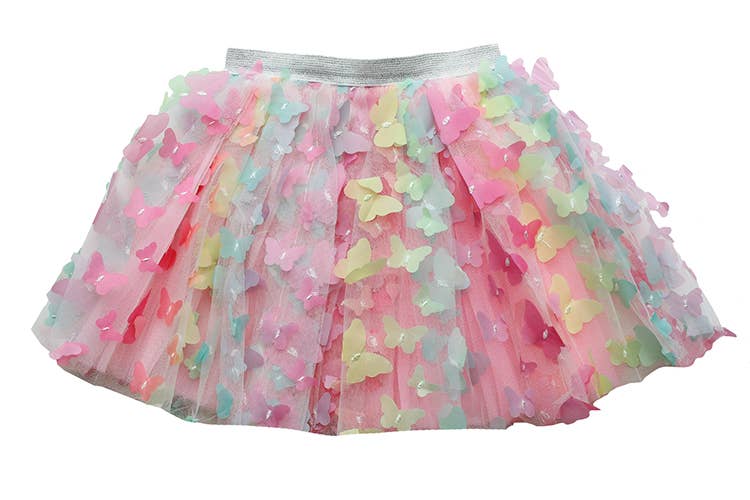 Butterfly Flutter Tutu Dress for Baby Girls 1-2 Years - Soft Pastel Pink Tutu Skirt for Photoshoot, Birthday Party & Special Occasions