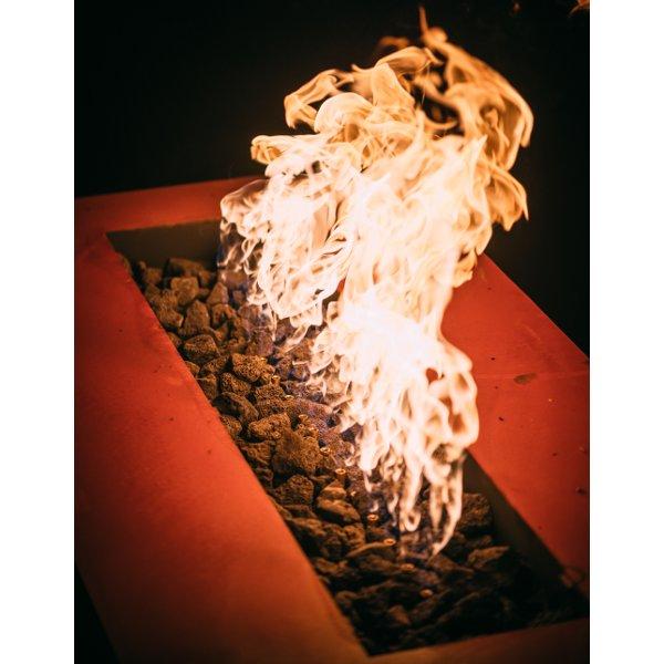 72-Inch Linear Fire Pit for Outdoor Patio - Modern Stainless Steel Gas Fire Pit with Lava Rocks - Perfect for Backyard, Garden, and Poolside Gatherings