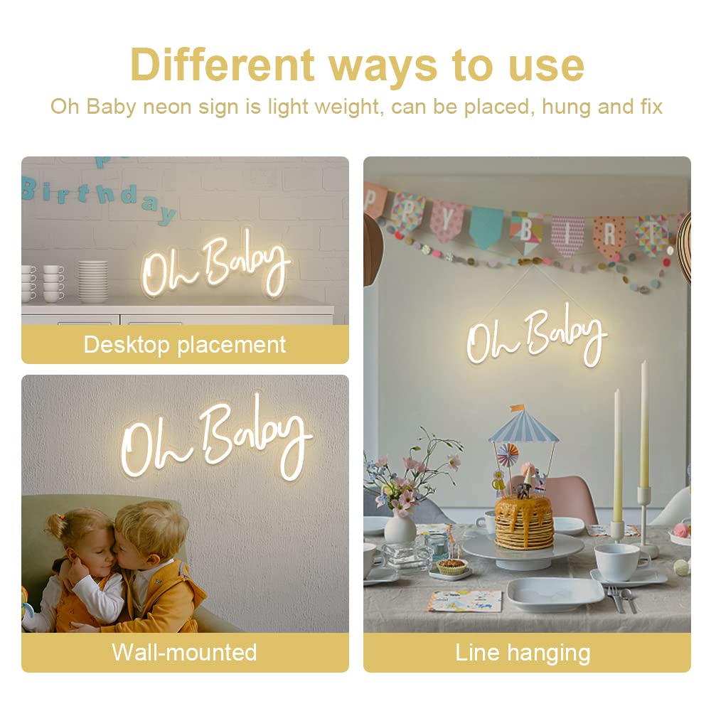 DIVATLA Oh Baby Neon Sign - 24
