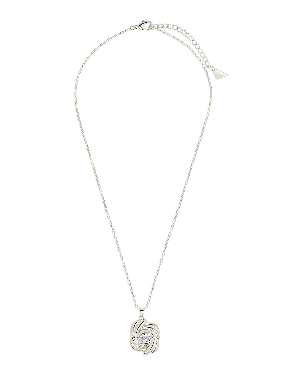 Mireille CZ Textured Pendant Necklace for Women - Elegant Cubic Zirconia Jewelry Gift for Birthday, Anniversary & Valentine's Day - Perfect for Parties, Date Nights & Special Occasions