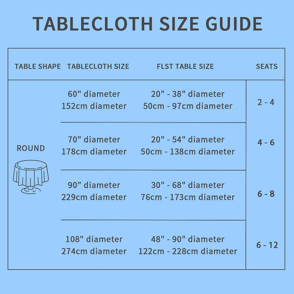 108 Inch Round Waterproof Stain Resistant Washable Polyester Tablecloth - Pink Decorative Fabric Table Cover for Kitchen, Dining Room, Party, Indoor & Outdoor Use - Perfect for Weddings, BBQs, Picnics and Holiday Gatherings