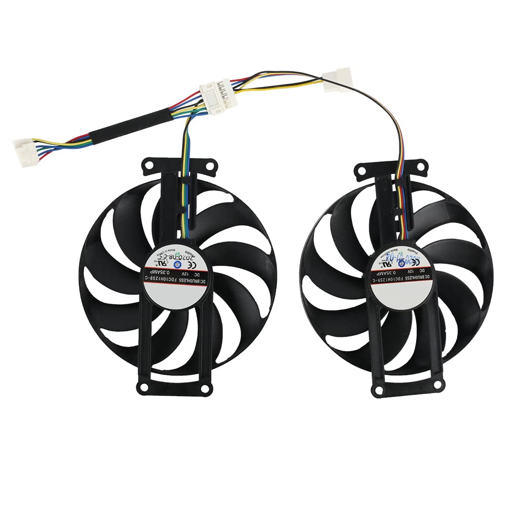 High-Performance inRobert GTX 1650 1660s Cooling Fan Replacement for ASUS Dual RTX 2060 2070 3060 Ti Mini Graphics Cards - Ideal for Gaming PCs & Workstations
