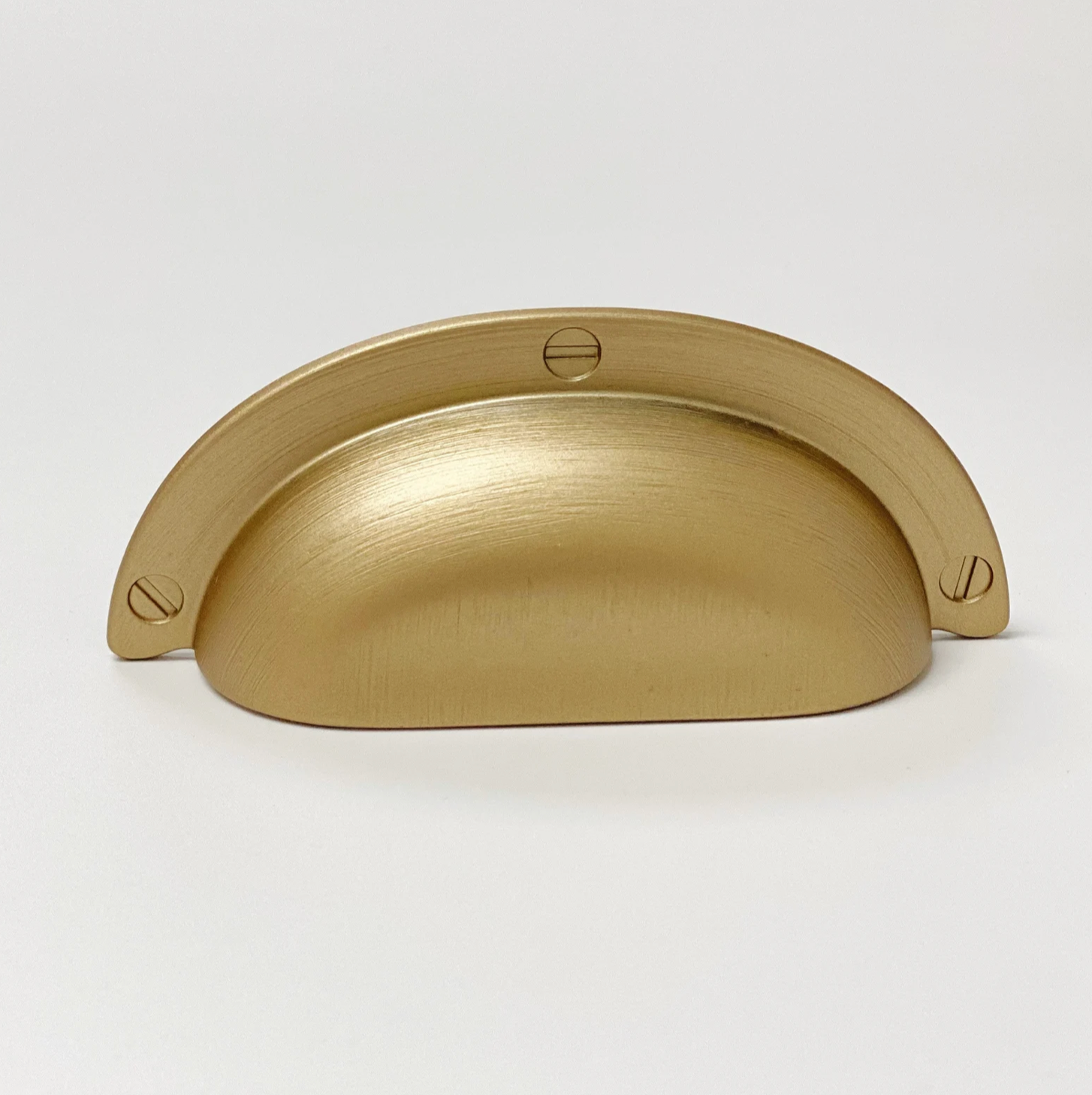 Elegant Round Capri Brushed Gold Cup Drawer Pulls - Vintage Cabinet Knobs & Ring Pulls for Kitchen Cabinets, Dressers & Furniture Hardware (Set of 10) - Perfect for Home Renovation & DIY Projects