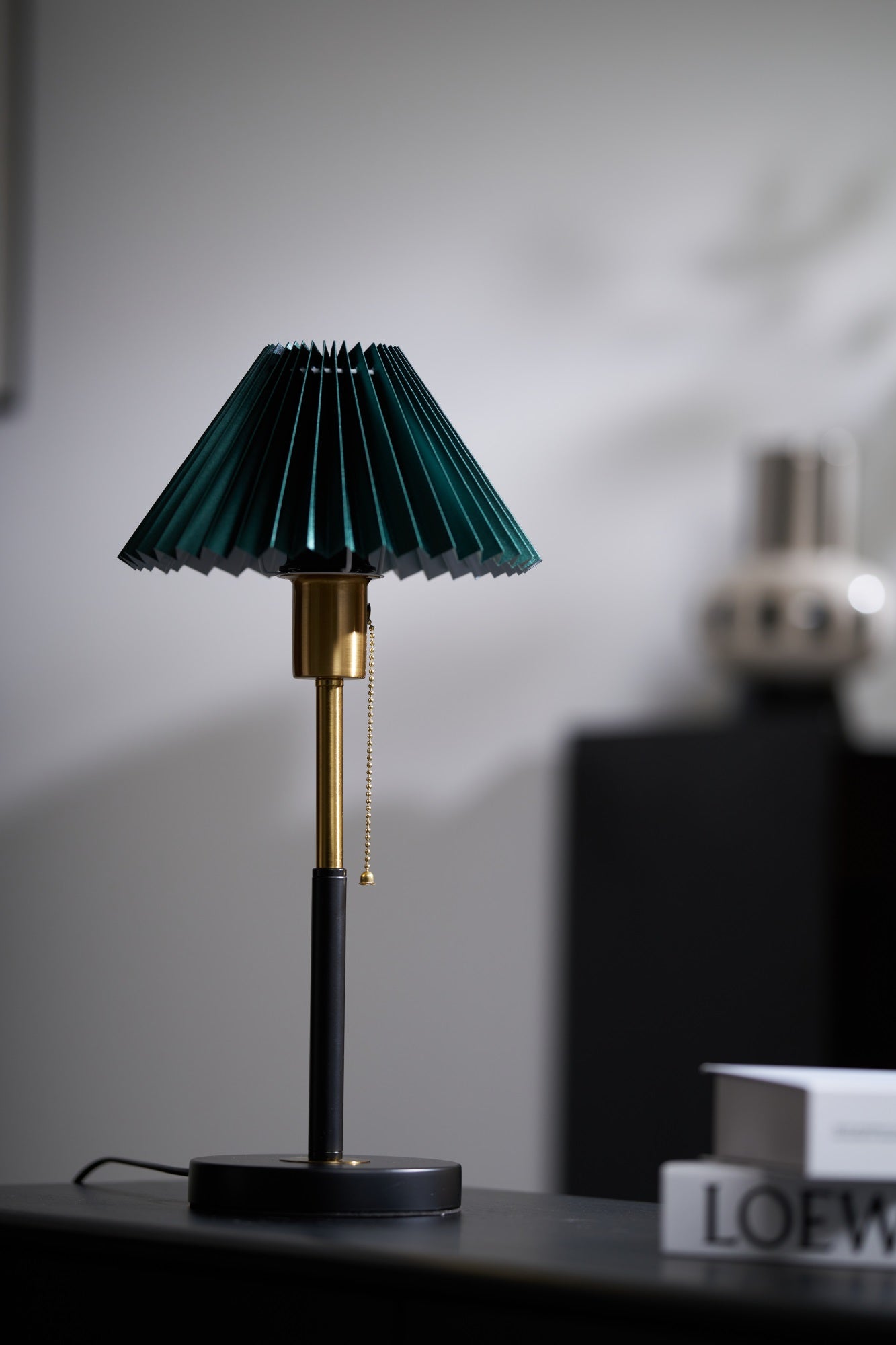 Lumi Pleated Table Lamp - Modern LED Nightstand Light with Adjustable Brightness, Perfect for Bedroom, Living Room & Office Decor