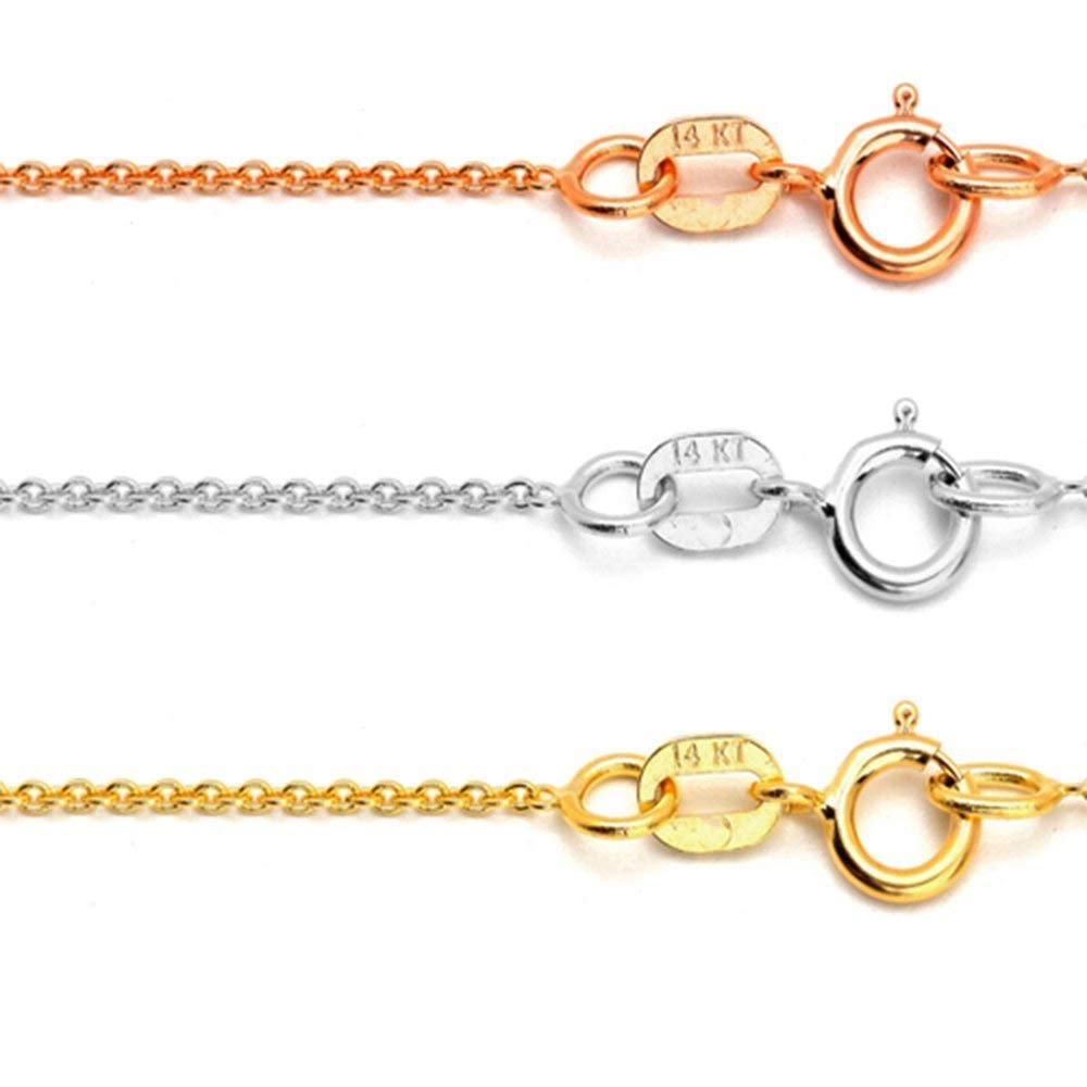 14K Solid Yellow & Rose Gold Aquarius Zodiac Charm Bracelet - Round Pave Set with White Diamonds for Women | Dainty Body Jewelry Gift for Birthday, Anniversary & Special Occasions