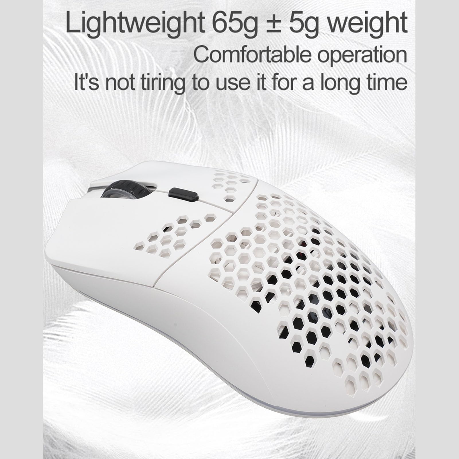 Lightweight RGB Gaming Mouse with Optical Sensor - 2.4G Wireless PC Gaming Mouse with 7 Programmable Buttons for Esports, FPS, MOBA & MMO Games