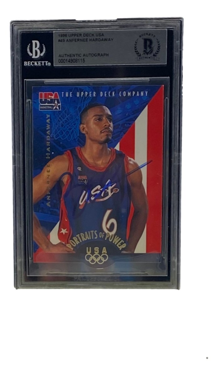 Penny Hardaway Autographed 1996 Upper Deck USA #49 Basketball Trading Card PSA Slabbed - Collectible Memorabilia for NBA Fans & Sports Card Enthusiasts