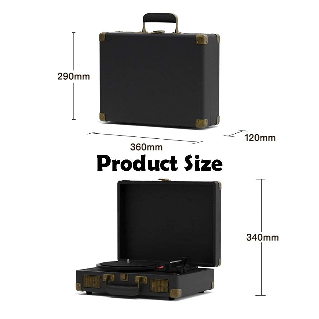 MaGiLL Retro Bluetooth Record Player Briefcase - Portable Vinyl & Bluetooth Speaker for Home, Office & Travel | Enjoy Music Anywhere