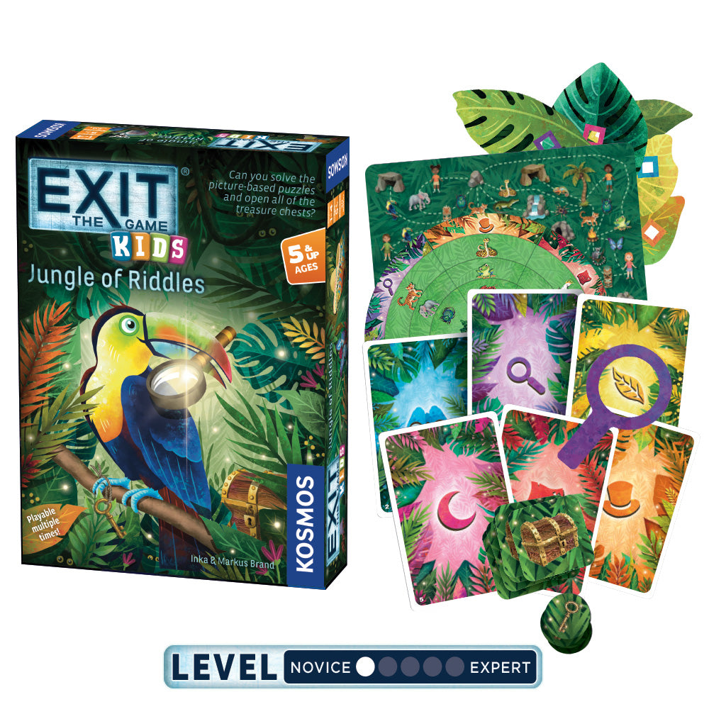 EXIT Game 3 Pack Bundle - Kids Jungle of Riddles, Professor's Last Riddle & Sherlock Holmes Disappearance | Escape Room Board Games for Family Game Night & Kids Party Activities