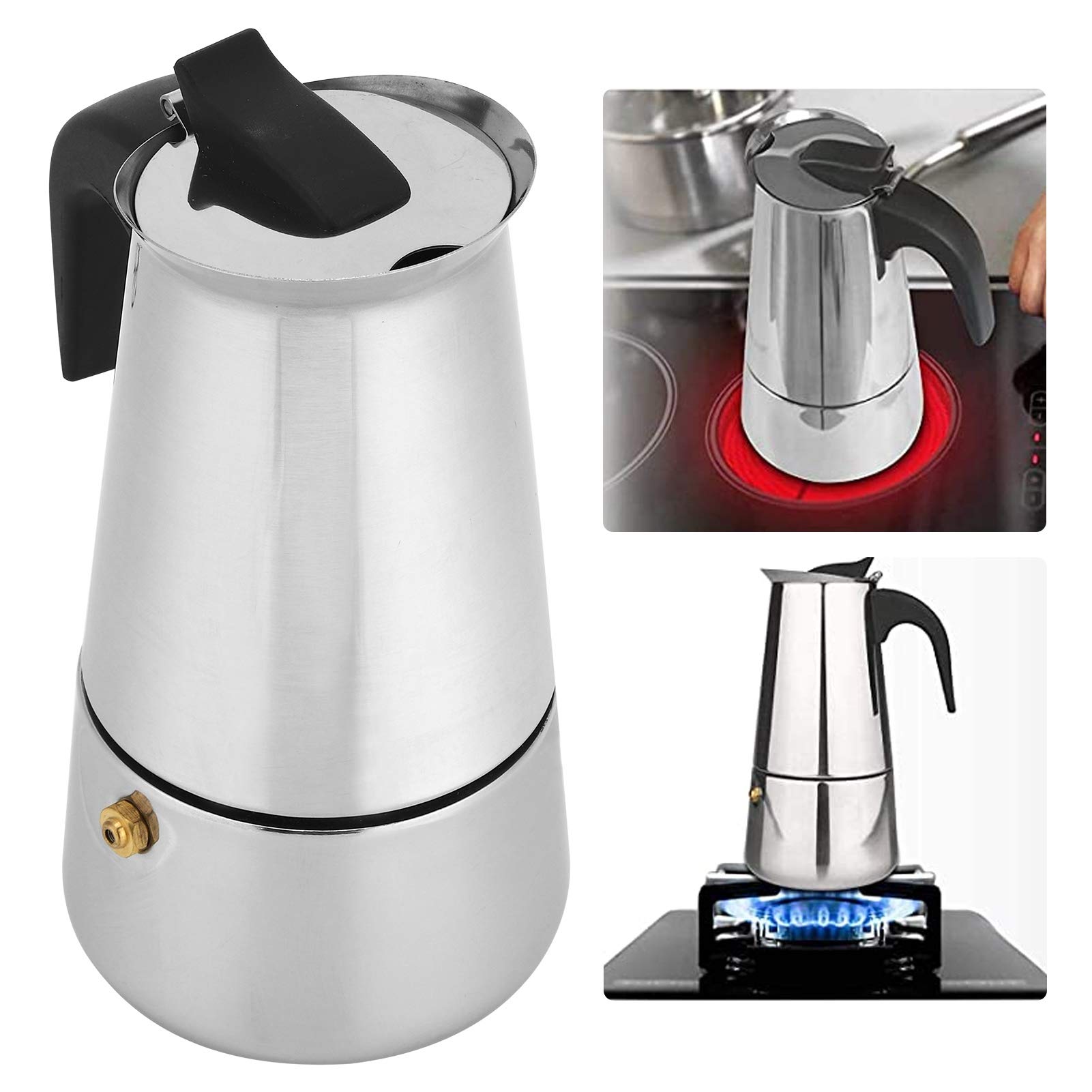 200ml Portable Stainless Steel Coffee Maker & Kettle - Compact Travel Coffee Pot for Office, Home, Kitchen & Camping | Drip Coffee Brewer for Espresso, French Press & Pour Over | Ideal for Coffee Lovers, Baristas & Outdoor Enthusiasts