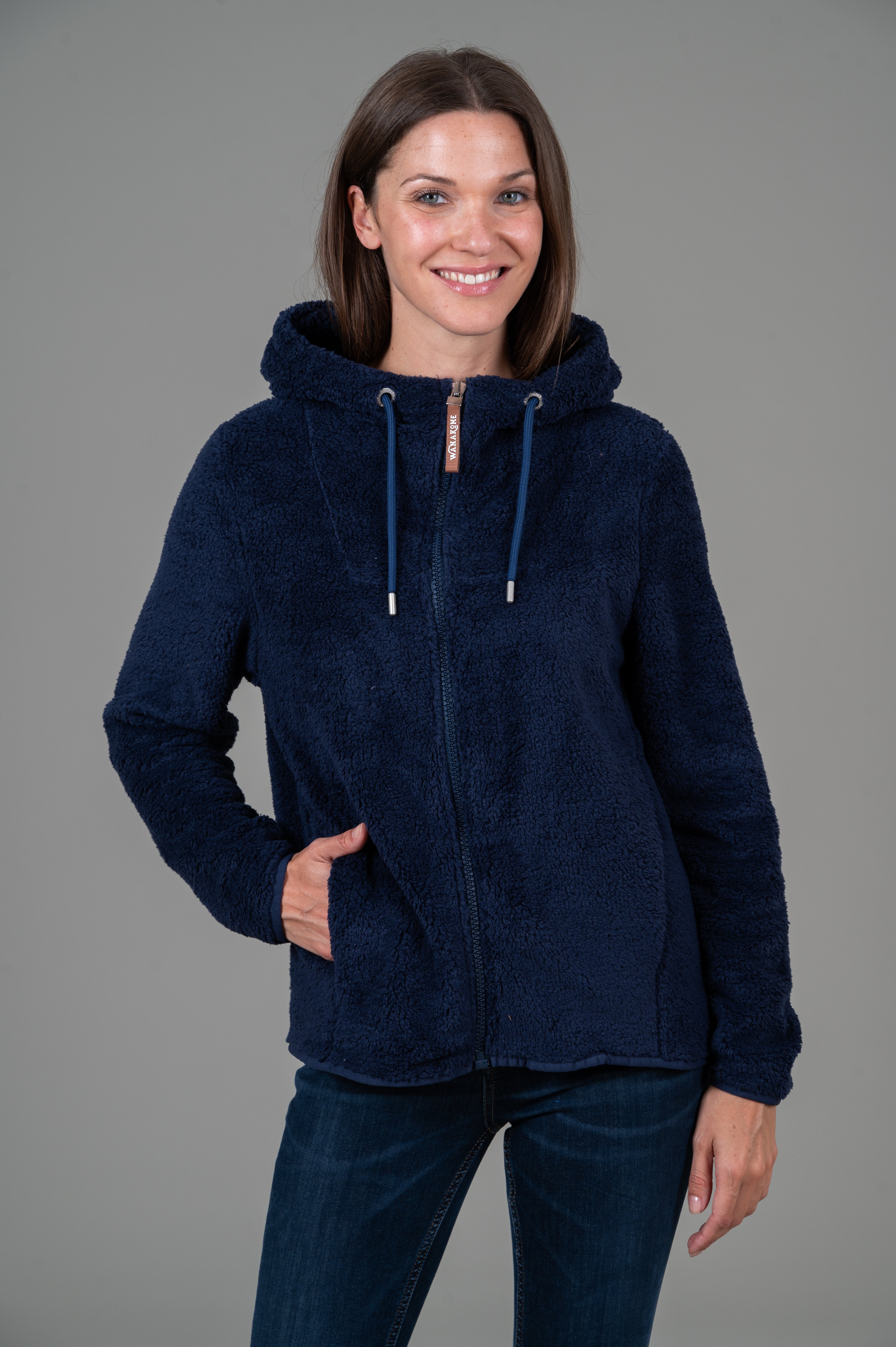 Nova Navy Supersoft Full Zip Sherpa Hoodie - Cozy Fleece-Lined Winter Jacket for Men & Women | Perfect for Outdoor Activities, Camping, and Cold Weather