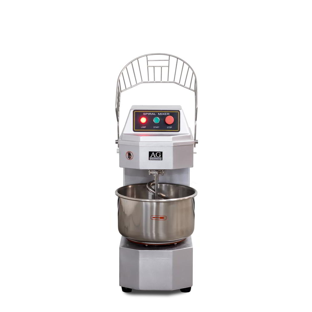 20L Commercial Spiral Mixer - Heavy Duty Dough Kneading Machine for Bakeries, Restaurants & Pizzerias - Perfect for Bread, Pizza Dough & Pastry Making