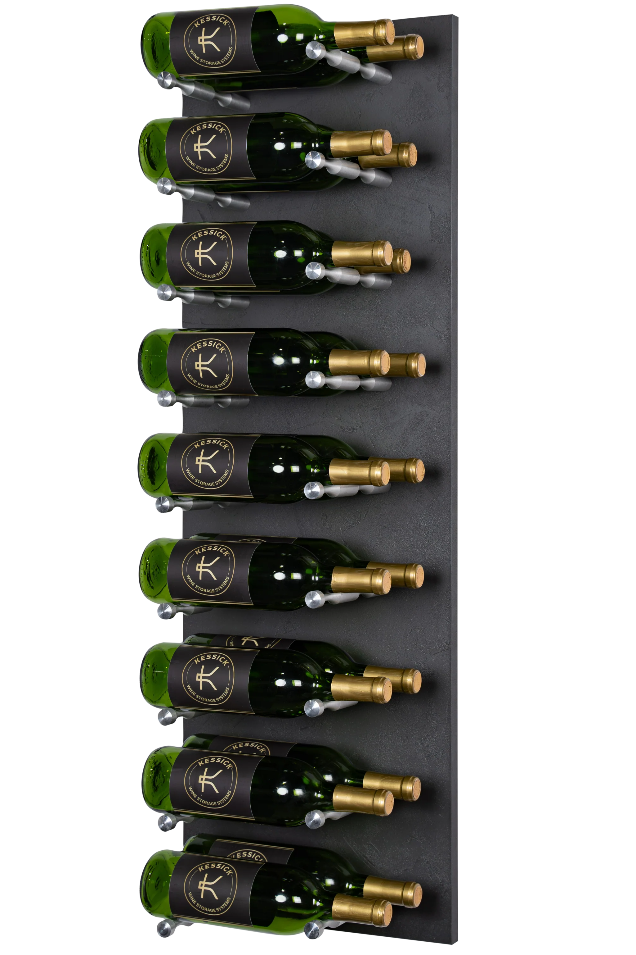 Kessick Wine as Art 14x42 Vertical Textured Panel Wine Rack - Elegant Wine Storage for Home, Office, or Restaurant Display