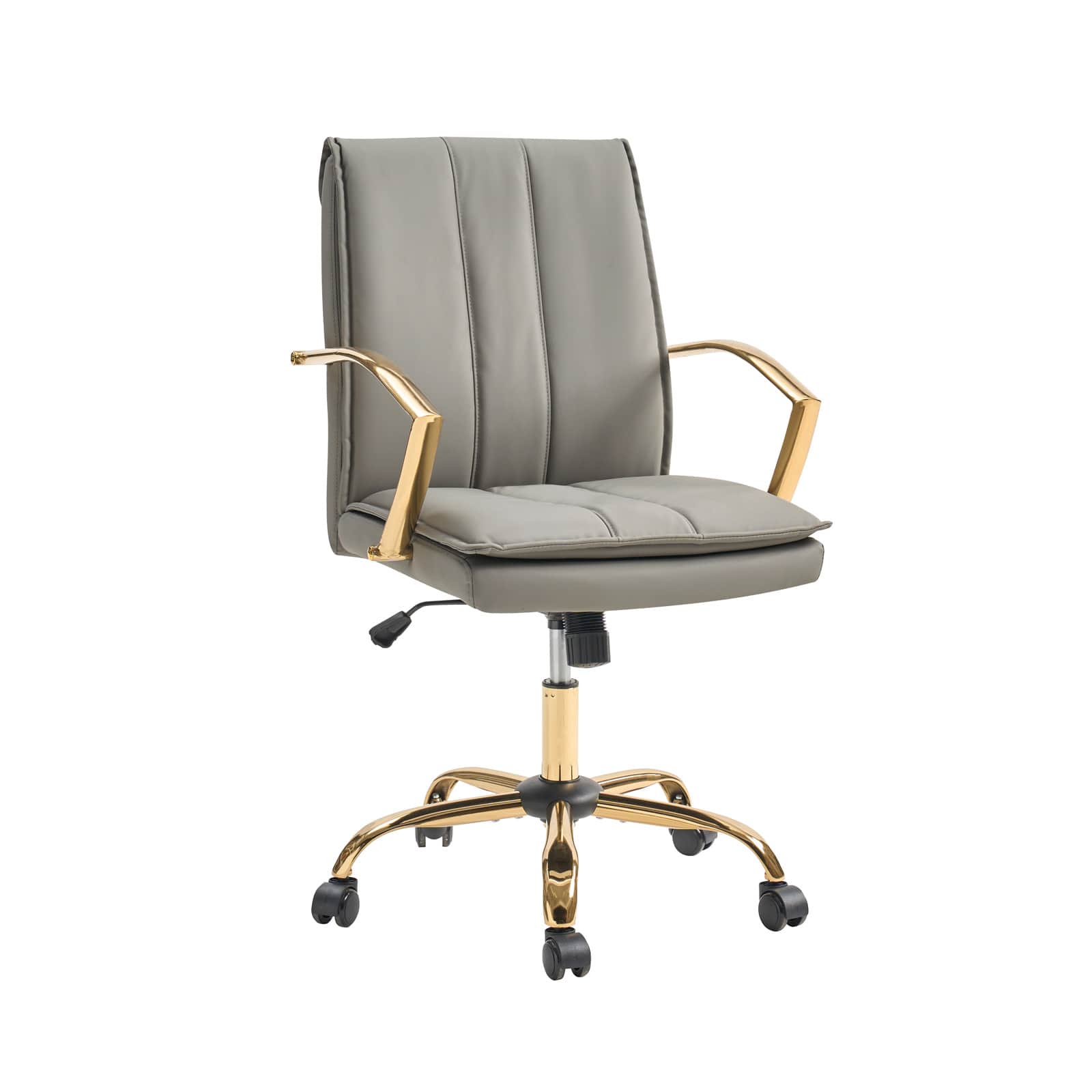 Roberto PU Leather Rocking Office Chair - Ergonomic Desk Chair with Adjustable Height & Swivel Base for Home Office, Gaming, and Workspace Comfort