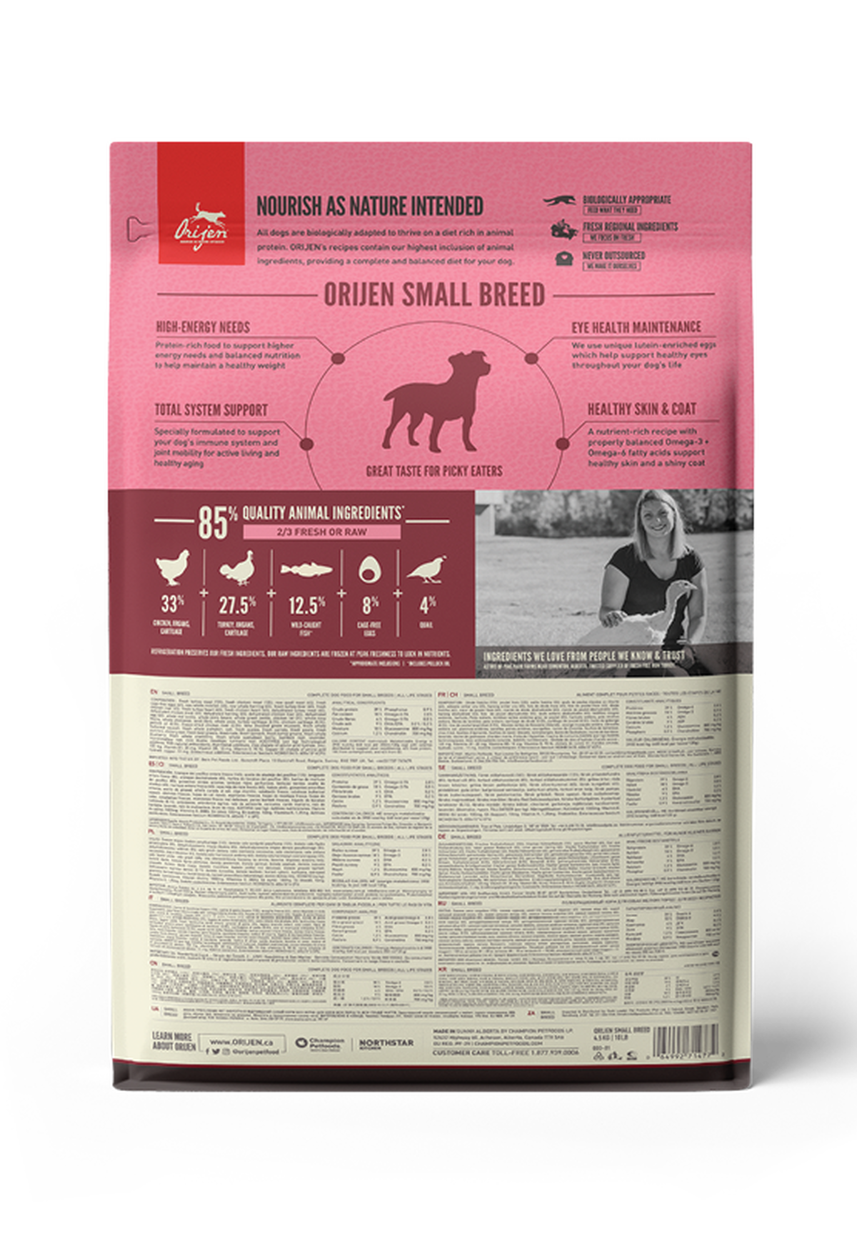 Orijen Small Breed Croquettes for Small Dogs - Premium Grain-Free Dog Food for Puppies & Adult Dogs - Perfect for Training, Treats & Daily Meals