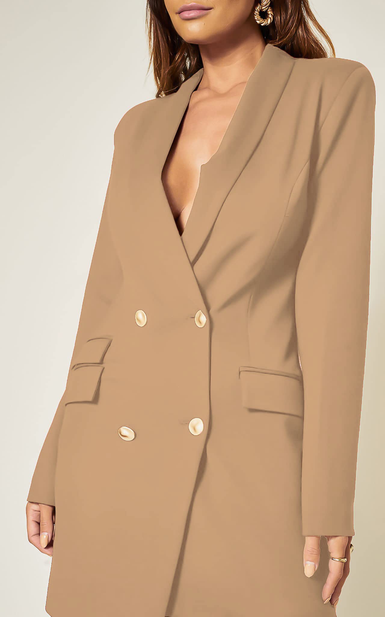 UNIQUE 21 Women's Luxe Stretch Asymmetric Blazer Dress - Elegant Casual Work Office Wear for Ladies | Perfect for Business Meetings, Cocktail Parties & Special Events
