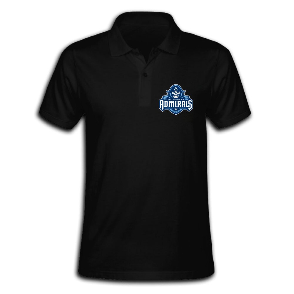 Men's Milwaukee Admirals Solid Short Sleeve Pique Polo Shirt - Breathable Cotton Golf & Casual Wear for Men