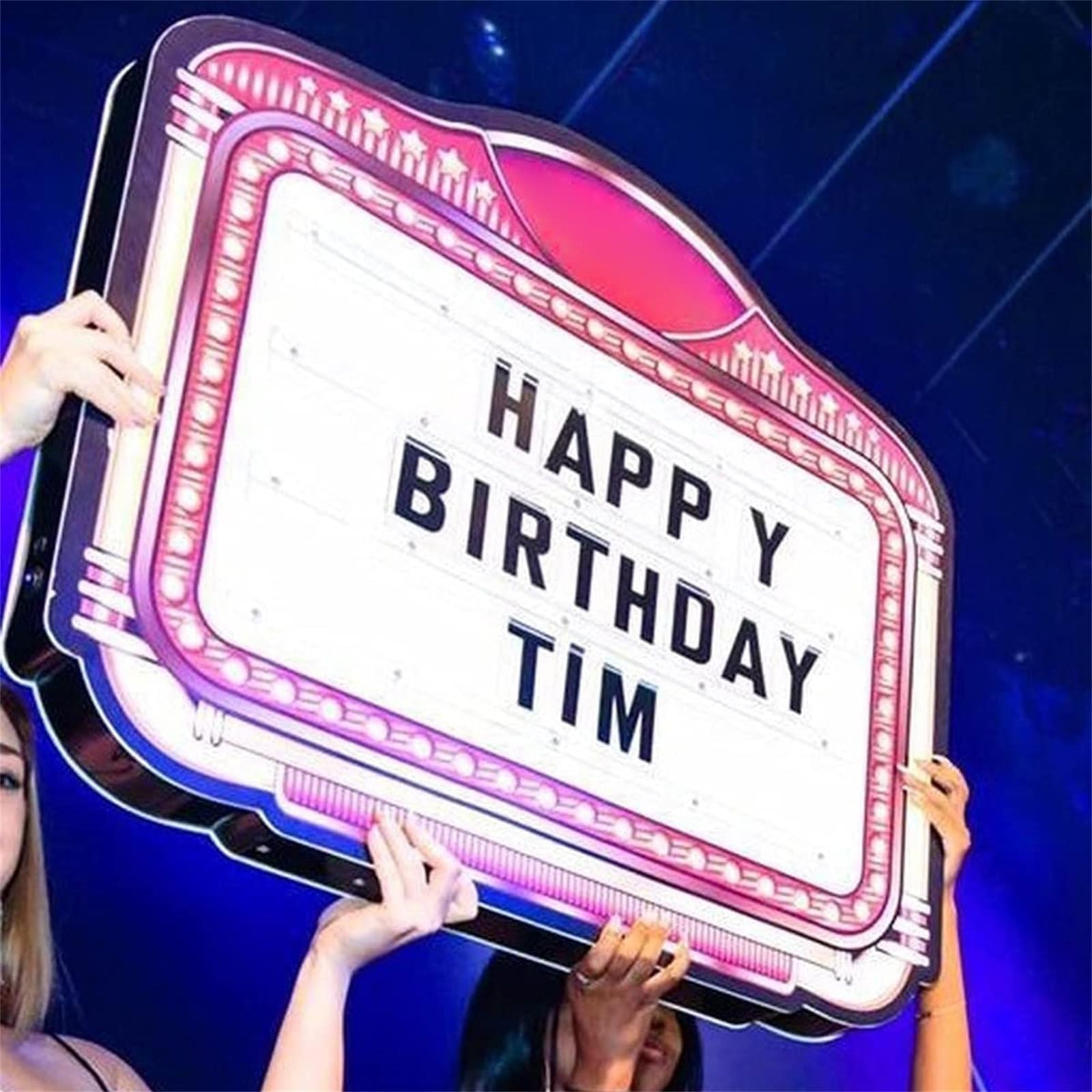 Premium Bottle Presenter for Nightclubs - VIP Bottle Service Sign with LED Lights | Custom Club Signs for Bottle Service (Letters & Numbers) | Perfect for VIP Tables, Celebrations & Exclusive Events | Fast US Shipping