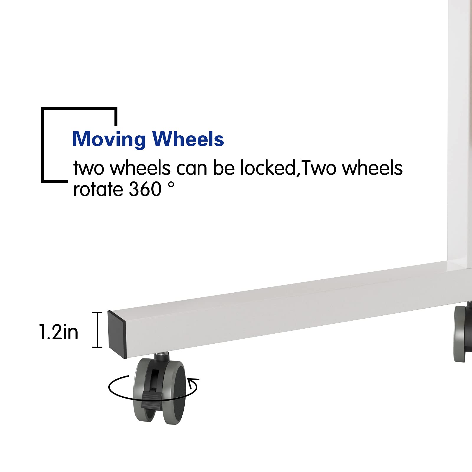 Soges Adjustable Mobile Side Table 23.6 Inches - Portable Laptop Desk, End Table for Sofa, Bedside & Office - White Maple Finish | Perfect for Small Spaces, Home Office & Dorm Rooms