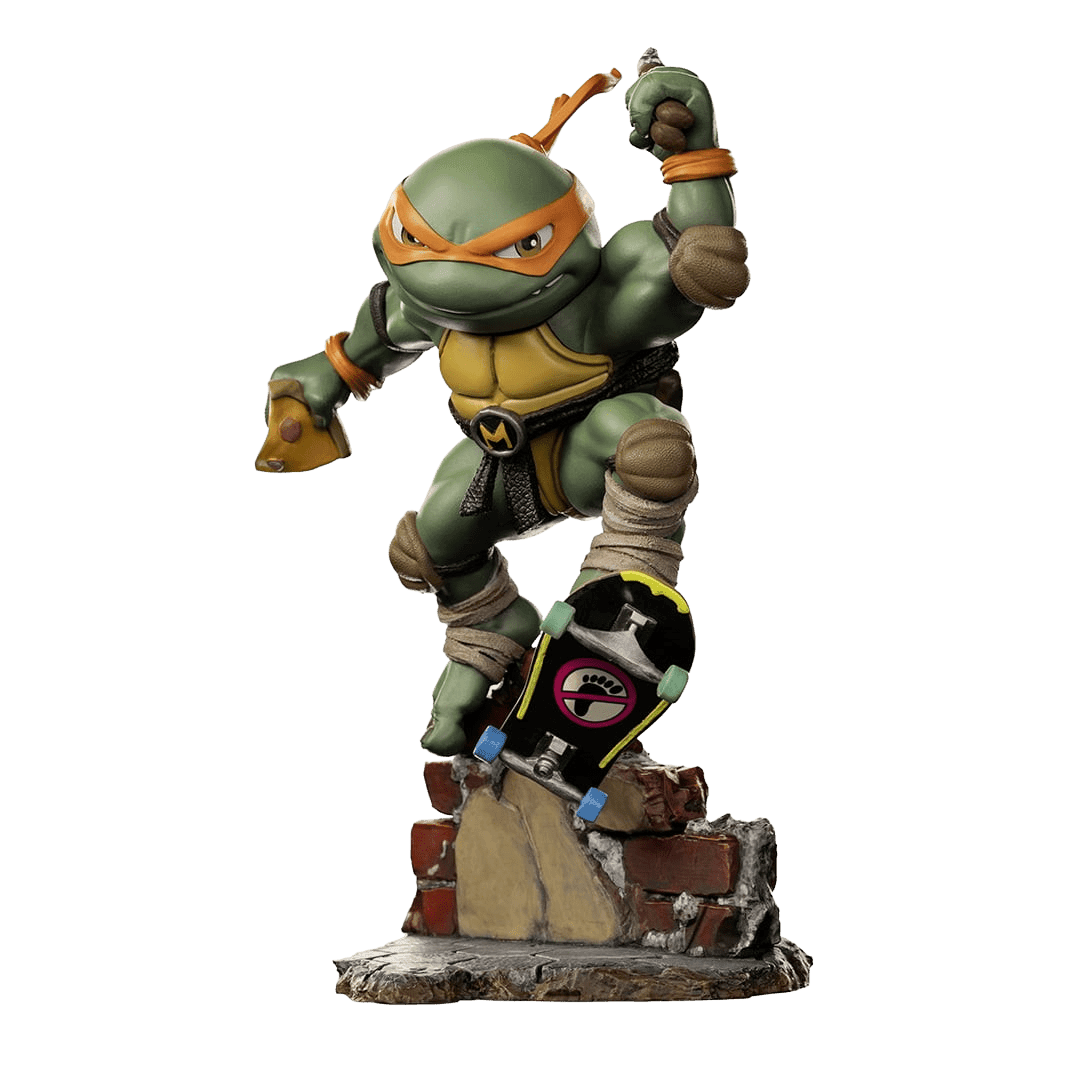 Iron Studios TMNT Michelangelo MiniCo Figure - Collectible Teenage Mutant Ninja Turtle Action Figure for Fans & Collectors - Perfect for Display, Gifts, and TMNT Merchandise Collections