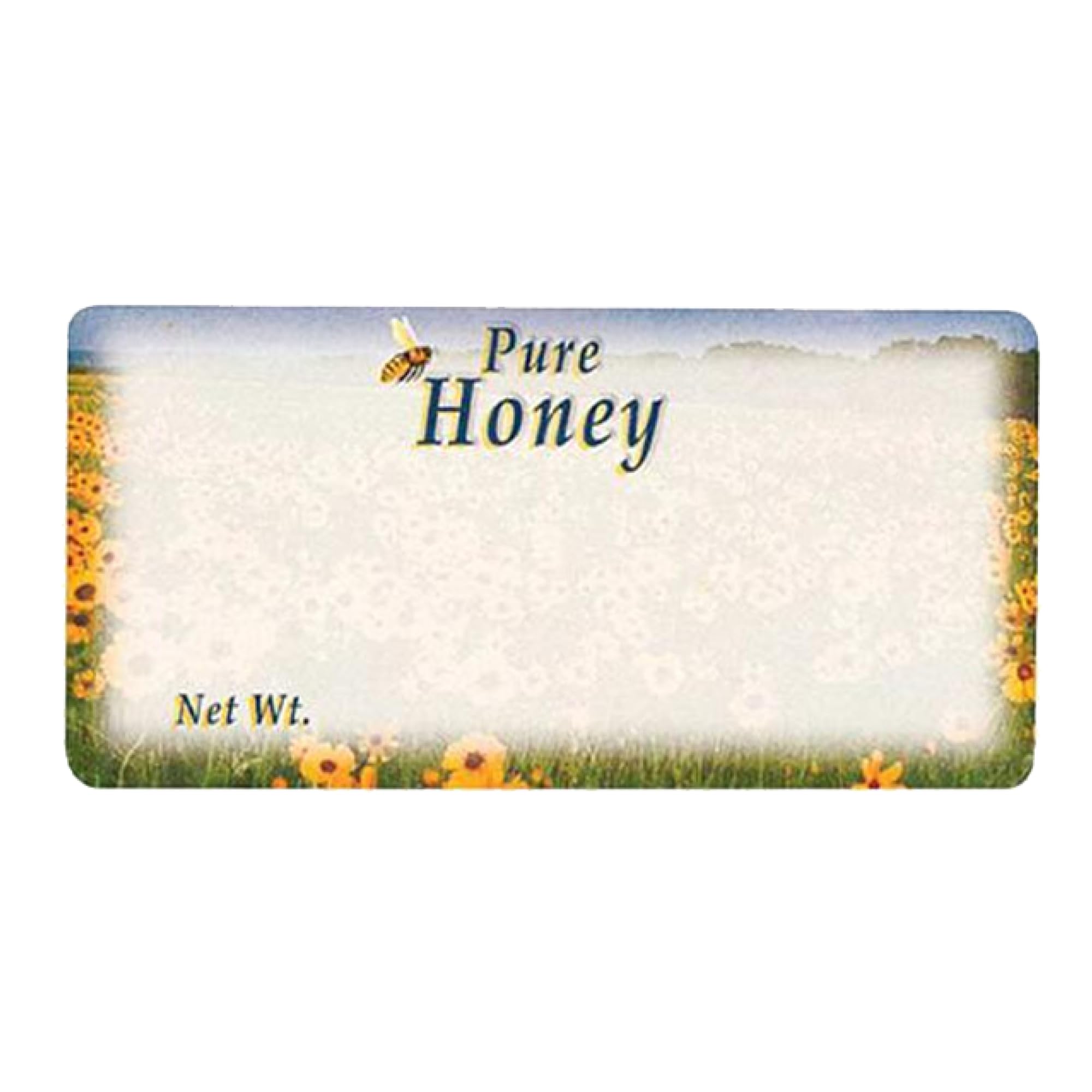 Custom Honey Labels - Self-Adhesive Flower Design for Jars & Bottles - 250 Pack (4