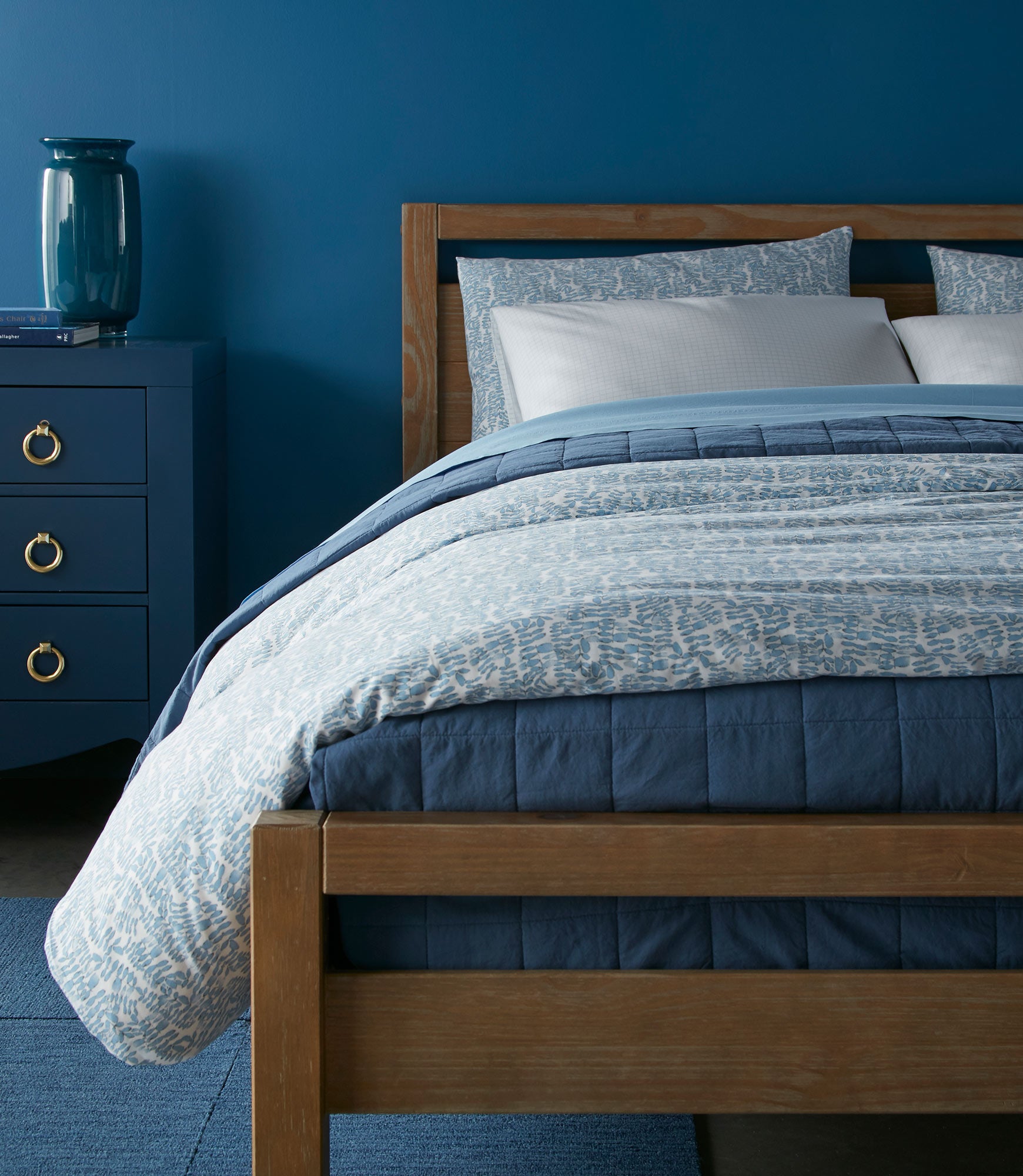 Premium 100% Cotton Fern Percale Duvet Cover Set - Soft & Breathable Bedding for All Seasons - Perfect for Master Bedroom, Guest Room & Vacation Homes