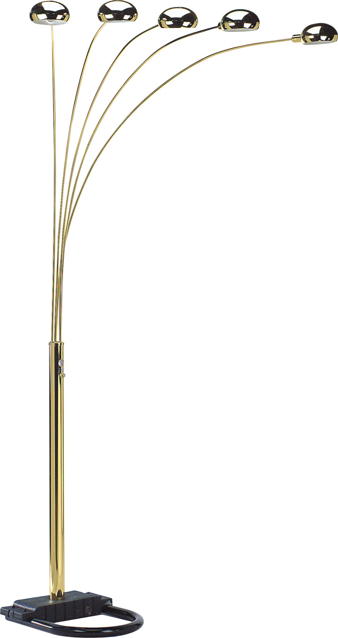 SH Lighting 5-Swing Adjustable Arch Floor Lamp with Dimmer - 84