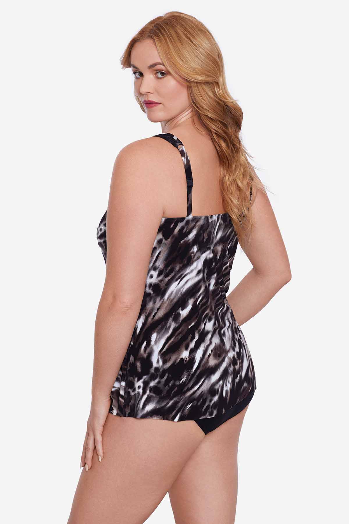 Plus Size Mirage Tankini Top in Tempest - Comfortable Swimwear for Women - Perfect for Beach, Pool & Summer Vacations