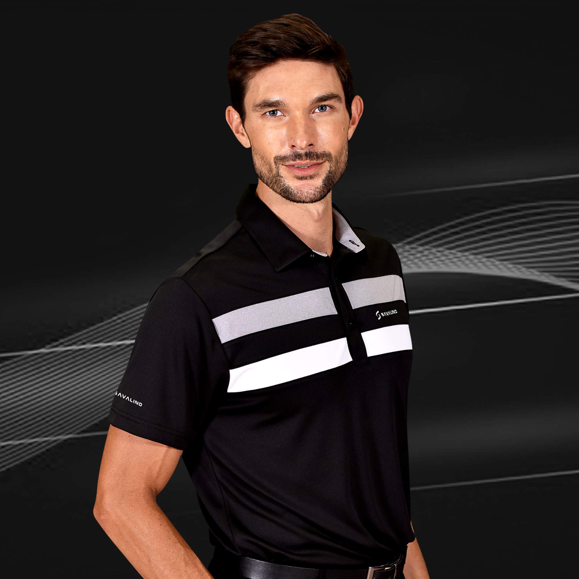 Men's Classic Button-Up Polo Shirts - Breathable & Sweat-Wicking Performance Shirts for Golf, Work & Casual Wear (S-5XL, Black)