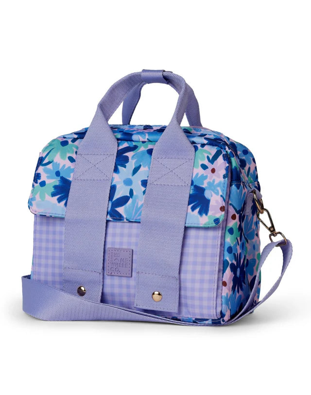 The Somewhere Co - Blue Meadow Insulated Lunch Tote Bag for Women & Men | Eco-Friendly Reusable Food Container Carrier | Perfect for Work, School & Picnics