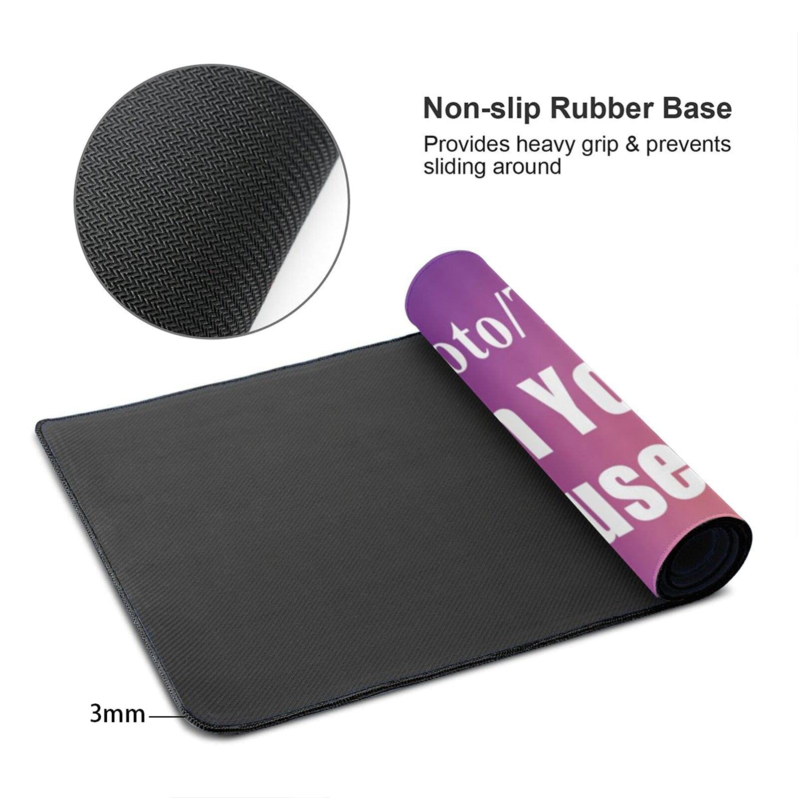 Custom Personalized Gaming Mouse Pad with Photo, Logo & Name - 31.5
