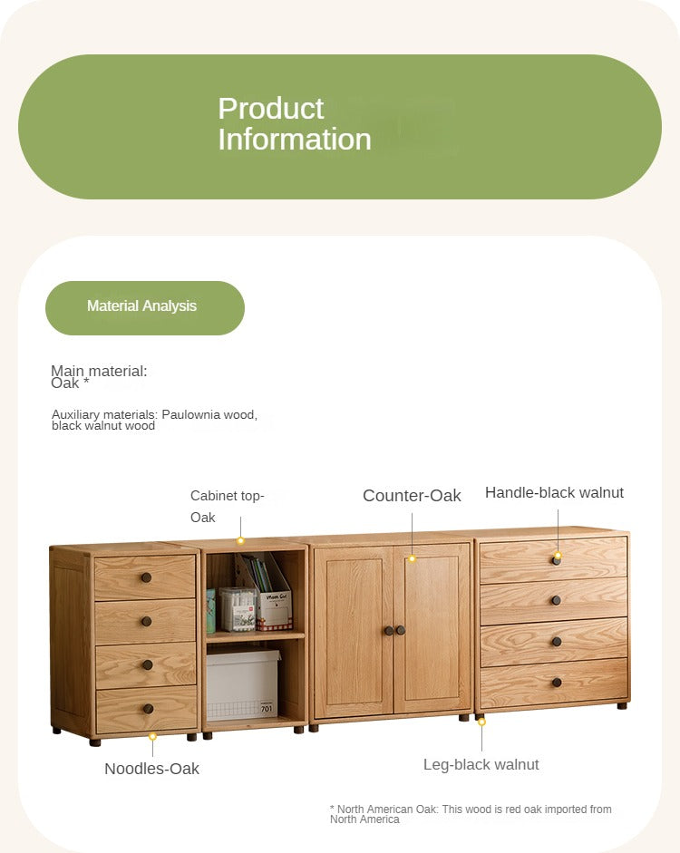 Oak Solid Wood Kids Dresser with 3 Drawers - Natural Wood Chest of Drawers for Nursery & Bedroom - Sturdy Storage Cabinet for Clothes, Toys & Baby Essentials