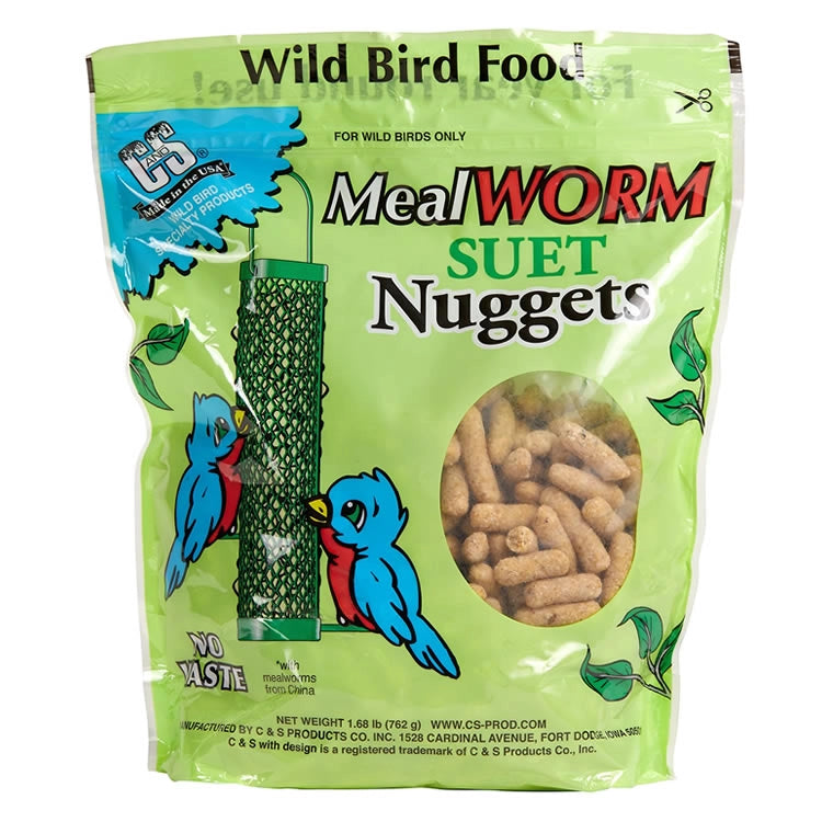 High-Protein Mealworm Suet Nuggets for Wild Birds - 3 Pack | Perfect for Backyard Bird Feeders & Winter Bird Feeding